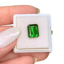 Turmalina Verde Baguete Retangular 3,99ct