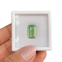 Turmalina Verde Bicolor Baguete Retangular 4,49ct Turmalina Verde Bicolor Baguete Retangular 4,49ct