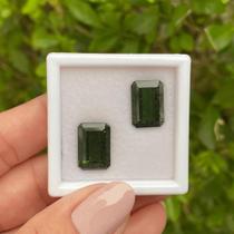 Turmalina Verde Retangular Par 13,94ct