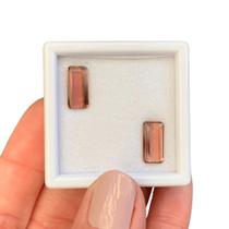 Turmalina Vermelha Baguete Retangular Par 4,67ct Turmalina Vermelha Baguete Retangular Par 4,67ct