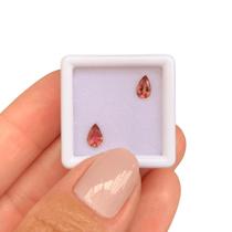 Turmalina Vermelha Gota Par 0,67ct Turmalina Vermelha Gota Par 0,67ct