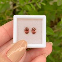 Turmalina Vermelha Oval 6x4mm Par 1,01ct