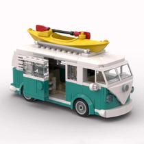 Turquesa Vw T1 Camper Van Blocos De Construção Bricklink Moc 10220 Cidade Acampamento Caminhão Turquesa Vw T1 Camper Van Blocos De Construção Bricklink Moc 10220 Cidade Acampamento Caminhão