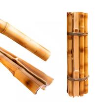 Tutor Bambu Queimado Rachado Identificado 24 Unidades 120cm