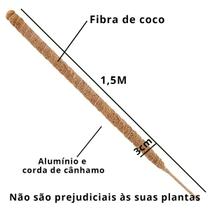 Tutor para Plantas Trepadeiras Fibra de Coco 60cm 80cm 100cm 120cm 150cm Estaca Suporte Natural Jardim Tutor para Plantas Trepadeiras Fibra de Coco 60cm 80cm 100cm 120cm 150cm Estaca Suporte Natural Jardim