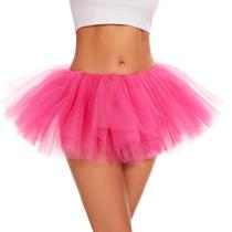 Tutu ASKHOPE Tutu para mulheres e adultos, tule de 5 camadas, rosa choque