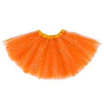 Tutu Century Star Sparkle Orange para meninas de 2 a 8 anos Tutu Century Star Sparkle Orange para meninas de 2 a 8 anos
