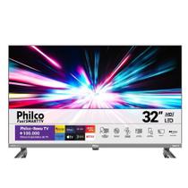 TV 32 Philco Smart Led Roku Dolby Audio PTV32K34RKGB Cinza Bivolt