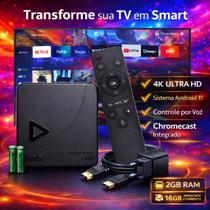 TV Box Android 10.0 4K Ultra HD 2GB RAM 16GB WiFi HDMI Streaming Apps Converte TV em Smart