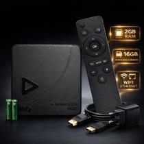 TV Box Android 10.0 4K Ultra HD 2GB RAM 16GB WiFi HDMI Streaming Apps Converte TV em Smart TV