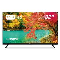 TV LED 32" HQ HD com Conversor Digital Externo 2 HDMI 2 USB e Design Slim