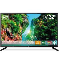 TV LED 32" HQ HQTV32 Resolução HD com Conversor Digital 2 HDMI 2 USB Recepção Digital