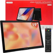 TV Portátil Inteligente 19 Tomate MTM1911 TV Digital ISDBT Bluetooth HDMI USB Bateria 5000mAh Preto TV Portátil Inteligente 19 Tomate MTM1911 TV Digital ISDBT Bluetooth HDMI USB Bateria 5000mAh Preto