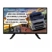 Tv Smart Digital 24 Polegadas Com Antena Televisor 12 Volts Televisão 12V Para Caminhão Motorhome HDMI USB WIFI Tv Smart Digital 24 Polegadas Com Antena Televisor 12 Volts Televisão 12V Para Caminhão Motorhome HDMI USB WIFI