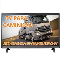Tv Smart Led 24pol P/ Caminhão + Inversor 12v/24volts Wifi Carreta Van Motor Home Trailer Lancha