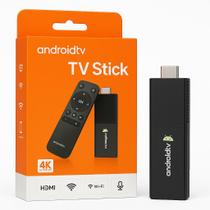 TV Stick Android 4K com WiFi Hdmi Streaming Cor Preto