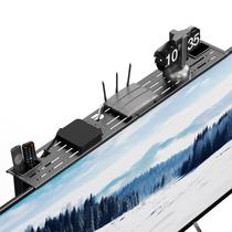 TV Top Shelf, tela ajustável em aço CABTE com 2 caixas de armazenamento