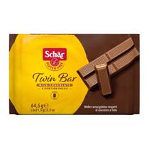Twin Bar Sem Glúten Schar Wafer Recheado coberto com Chocolate 64,5g