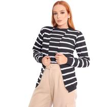 Twin Set Feminino Tricot Modal Cardigan Tendência Inverno