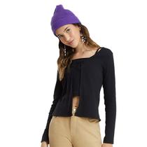 Twin Set Meninas Ribana Felpada Casaco e Top Preto Amora