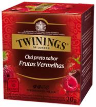 Twinings of london sabor chá preto com frutas vermelhas 20g