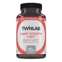 Twinlab Super Enzyme Caps Constipation Digestive 50 Cápsulas