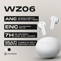 TWS WZ06 Bluetooth 5.3 ANC ENC Multiponto App WEARZONE SOUND Original Preto TWS WZ06 Bluetooth 5.3 ANC ENC Multiponto App WEARZONE SOUND Original Preto