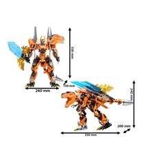 Tyrannosaurus Rex Dinosaur Mecha Modelo 2 Em 1 Montagem De Blocos De Construção Para Crianças
