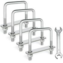 U-Bolts SRZTXU 4 conjuntos de aço inoxidável M8 Square 304 com acessórios U-Bolts SRZTXU 4 conjuntos de aço inoxidável M8 Square 304 com acessórios