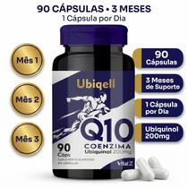 Ubiquinol 200mg Coenzima Q10 90 Cápsulas Vital Z Forma Ativa e Alta Absorção