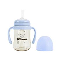 UBMOM No-spill, Backflow prevention Sippy Cup with Straw, PPSU Learner Cup with Handle for Baby and Toddlers, BPA free, 6.76oz (Oceano)