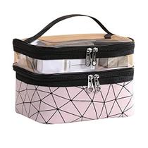 UBMSA Makeup Bag, Travel Bag Essentials, grande saco de viagem de trem para mulheres meninas presentes, cosméticos bag case armazenamento, produtos de higiene pessoal de tamanho de viagem para escova joias organizador acessórios (NewPink)