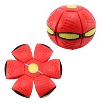 Ufo Bola Mágica Maluca Disco Voador Freesbee Luz - Vermelho