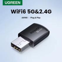 UGREEN Adaptador WiFi 6 AX900Mbps USB 3.0 Dual Band 5GHz 2.4GHz sem fio Wireless