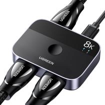 UGREEN Divisor HDMI 2.1 8K 60Hz 4K 120Hz 1080P 48Gbps Switch Splitter 2 entrada para 1 saída