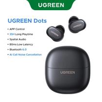 UGREEN Dots Fones de ouvido sem fio Bluetooth 6.0, graves profundos, 35H, APP