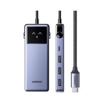 Ugreen Uno 7 Em 1 Hub Tipo C Para 4k60z Pd100w Cm888 C/ Rj45 Cinza