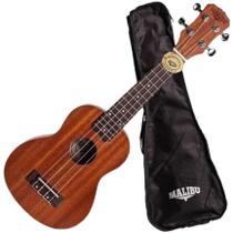 Ukulele Acústico Soprano Malibu Cordas Aquila Natural 21s