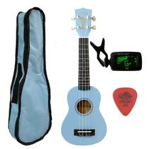 Ukulele Azul Seven Soprano Suk-07 LB C/ Capa e Afinador Ukulele Azul Seven Soprano Suk-07 LB C/ Capa e Afinador