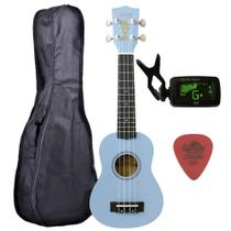 Ukulele Azul Seven Soprano Suk-07 LB + Capa e Afinador