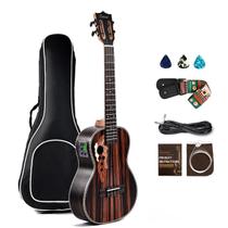 Ukulele Caramel CT904 Ebony Tenor 26" LCD elétrico com kit