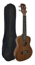 Ukulele Concert Sapele Natural Malibu 23 Capa Corda Aquila