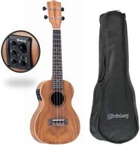Ukulele Concert Strinberg Uk16ce Koa Aquila Elétrico + Bag