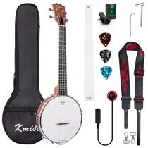 Ukulele de banjo Banjolele Kmise Tenor de 4 cordas com bolsa e afinador
