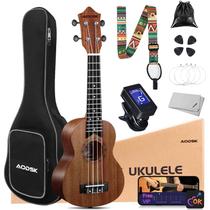 Ukulele de Concerto AODSK para Iniciantes - com Bolsa e Acessórios