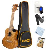 Ukulele de concerto RockJam RJUK-712C-N Premium Natural com kit