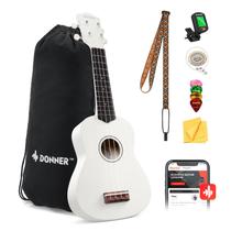 Ukulele Donner Soprano de 21 polegadas para iniciantes com kit e aulas