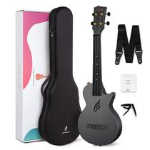 Ukulele Enya Nova U Carbon Fiber Concert 23" com kit (preto)