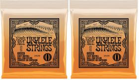 Ukulele Ernie Ball Nylon Strings Clear Ball End, pacote com 2