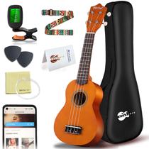 Ukulele Everjoys Soprano de 21 polegadas com sintonizador Lesson Gig Bag